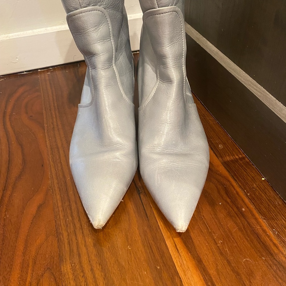 Zara Pointed toe kitten heel booties